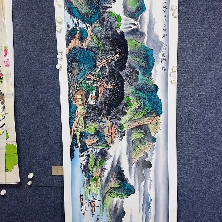 关***庄国画国画山水作品