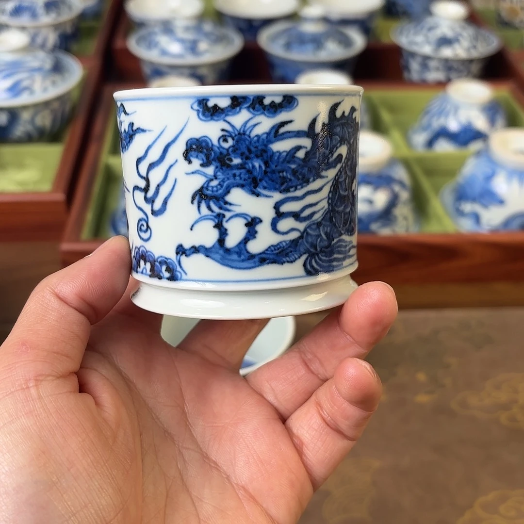 陶瓷盖碗景德镇手绘茶器