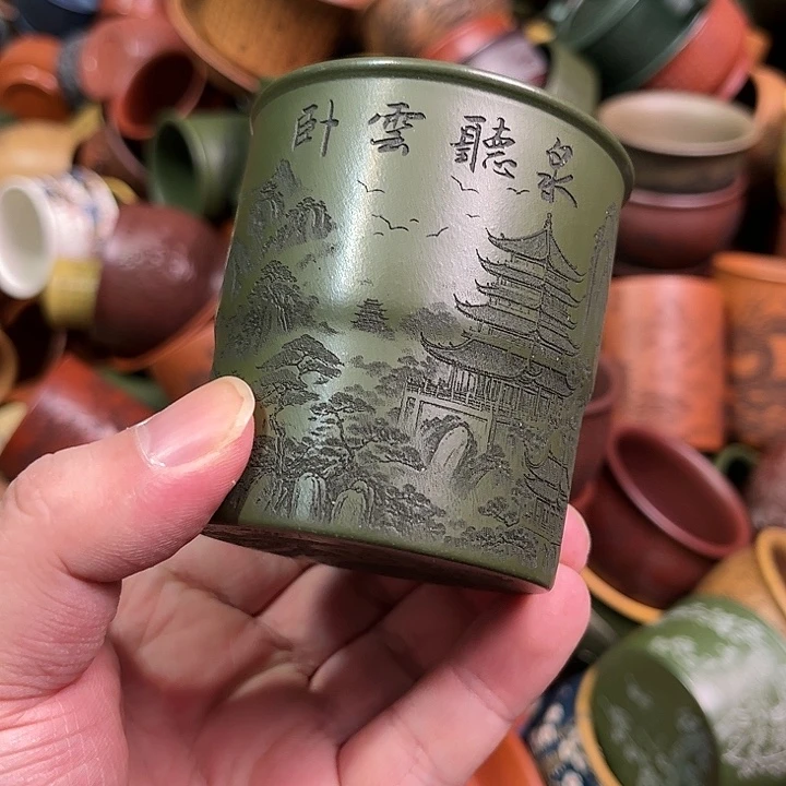 紫砂茶杯全手工紫砂主人杯