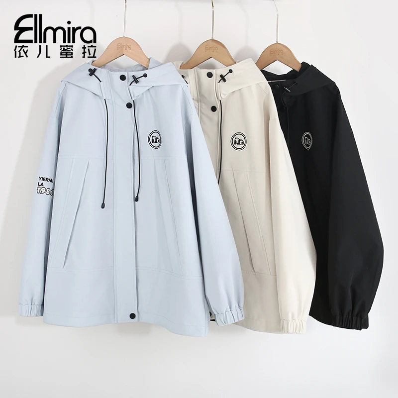 8954冲锋衣外套秋装连帽开衫休闲上衣2025新款潮洋气时尚