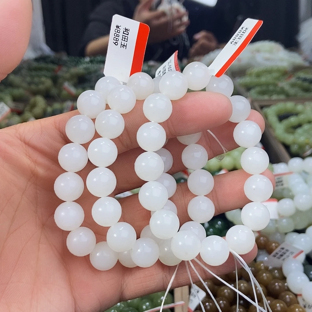 和田玉未镶嵌手串天然卡12且末天泰料多样性拍一发一