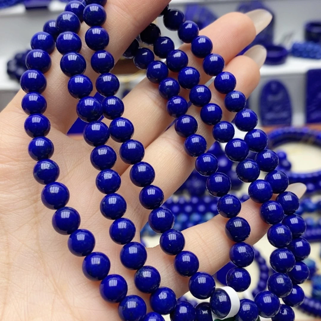 青金石未镶嵌手链6.7mm108