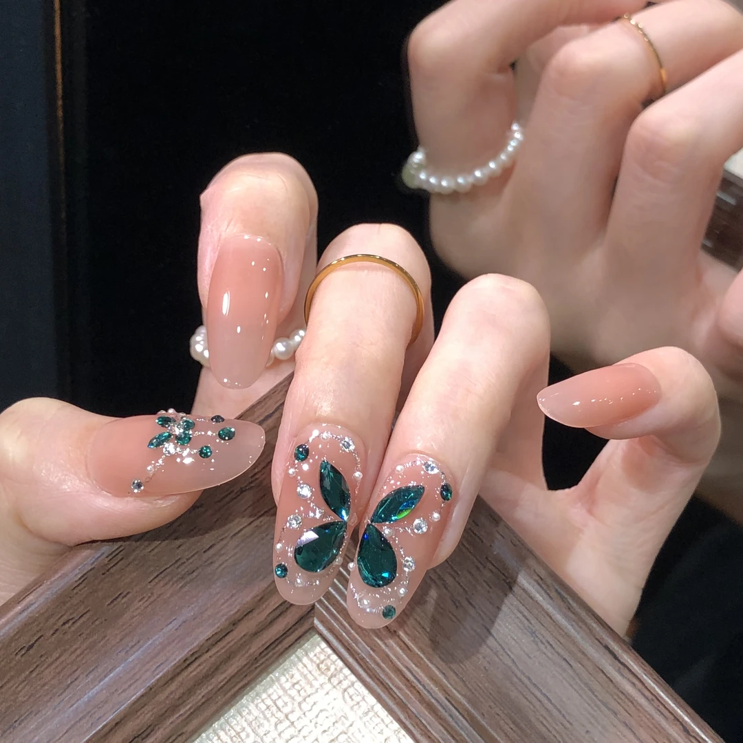 喵公子【230万mini】【施家华子钻】纯手工穿戴甲可拆卸美甲光疗甲