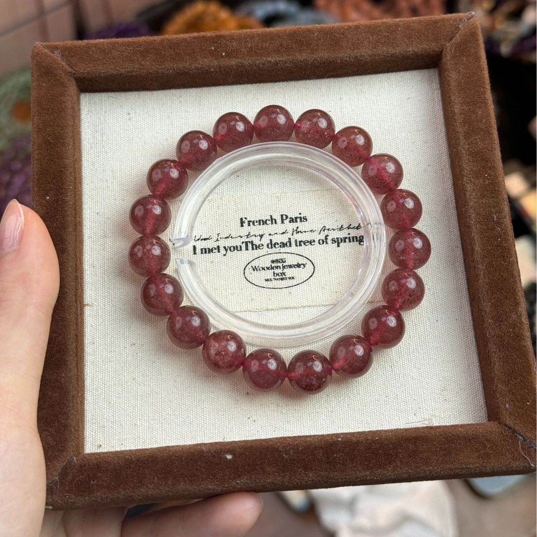 【七七珠宝】天鹅正品草莓晶