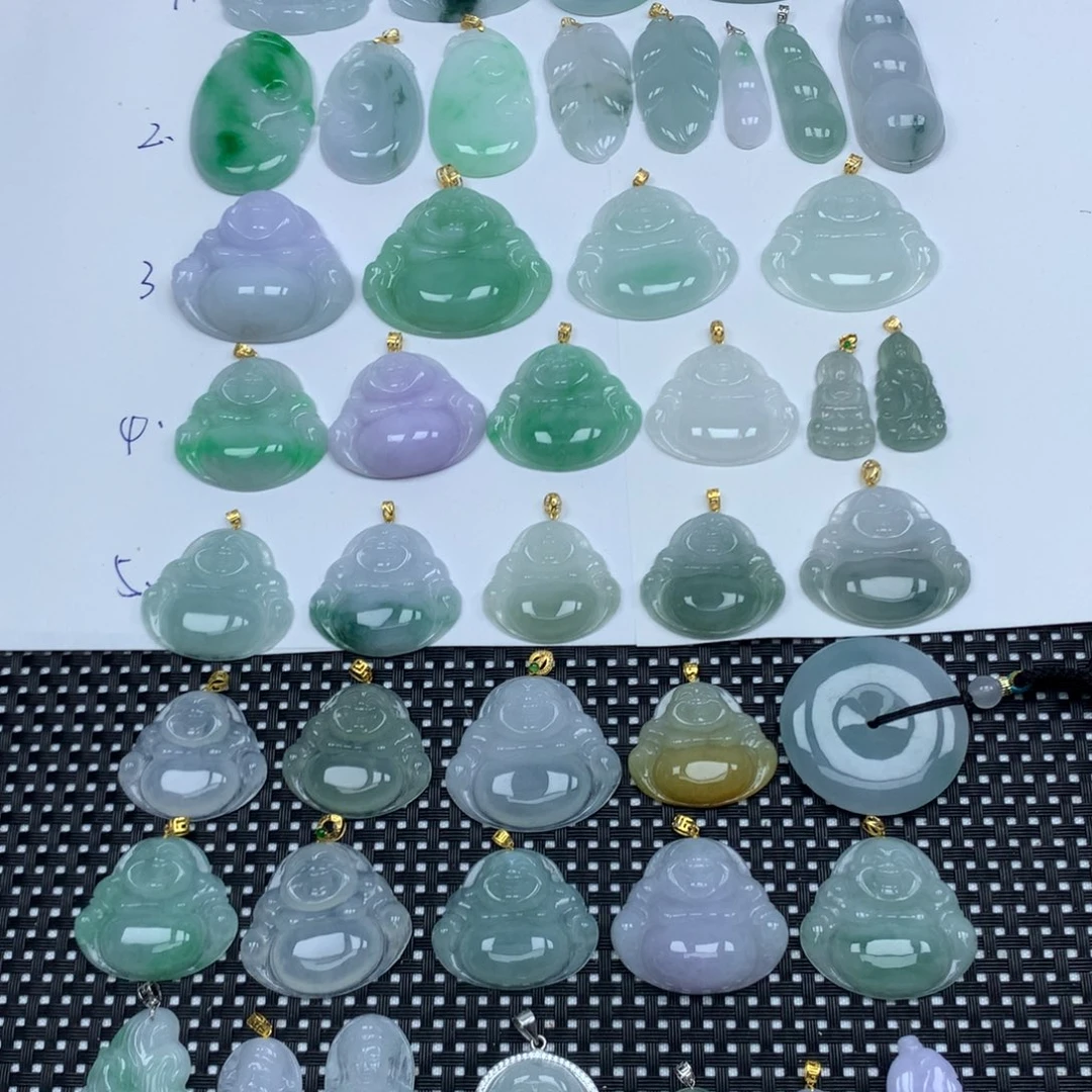 翡翠未镶嵌挂件天然