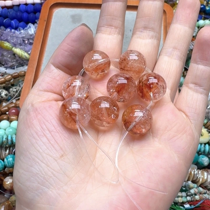 合金玛瑙/玉髓珠宝半成品一颗15m胶花隔珠