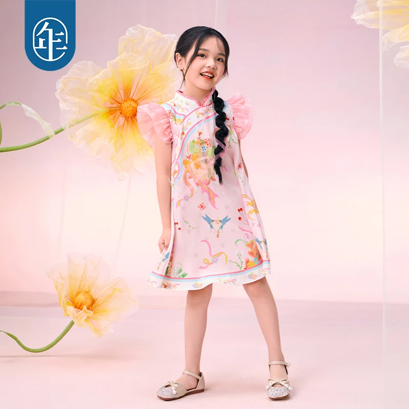 【如鱼得水】年衣童装女童旗袍裙夏季薄款改良国风女孩中式连衣裙