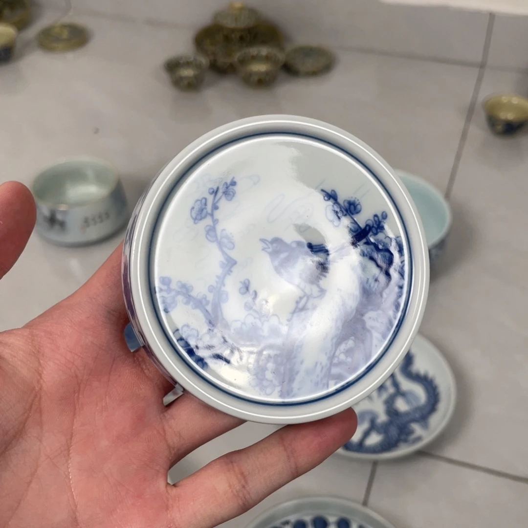 摆件景德镇喜上眉梢盖置jjj