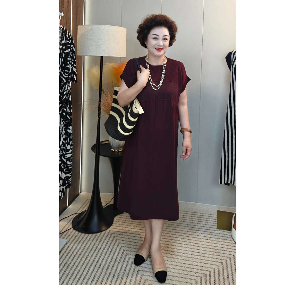 大码休闲百搭女士宽松中长款纯色过膝大码休闲百搭女士宽松中长款