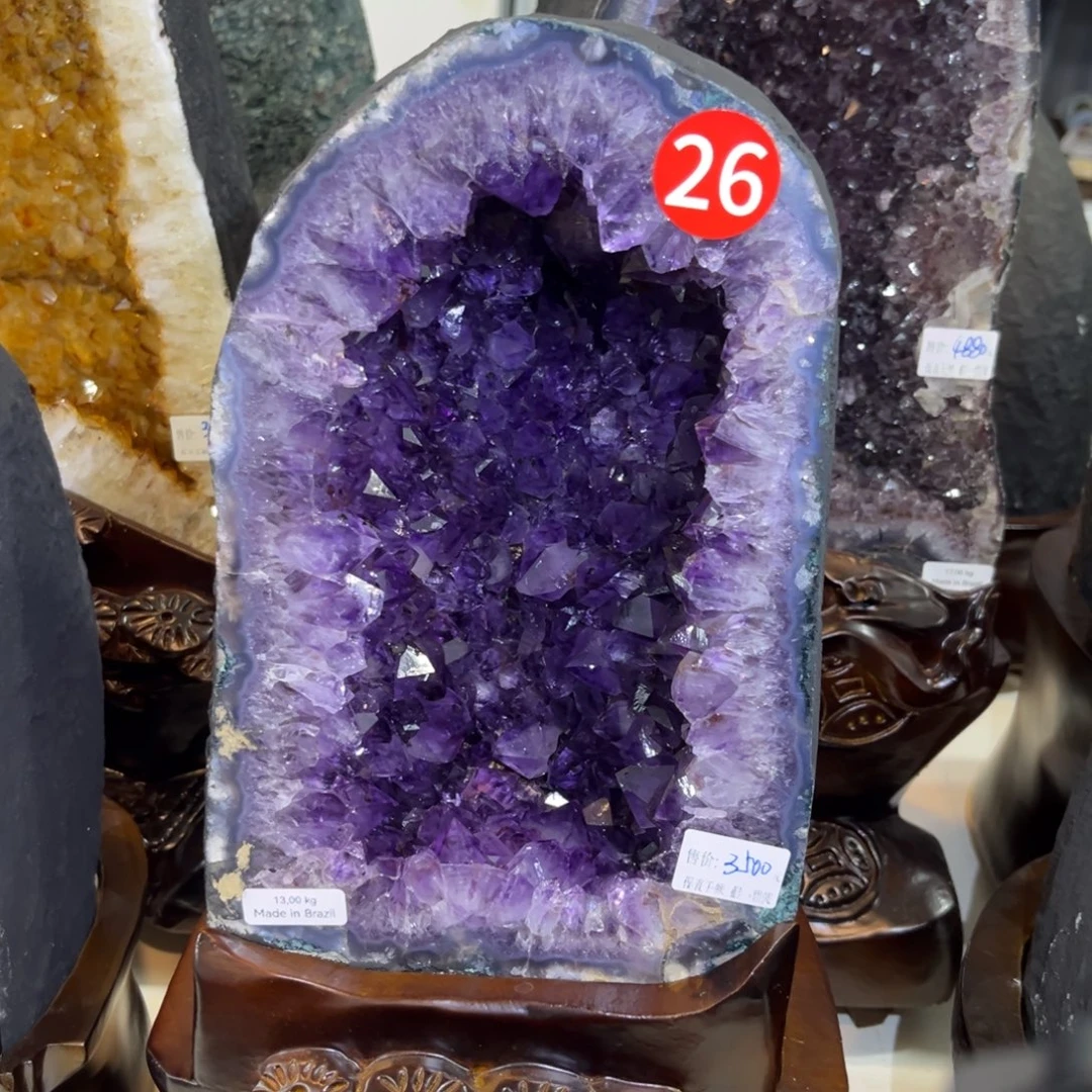 紫晶摆件未镶嵌水晶