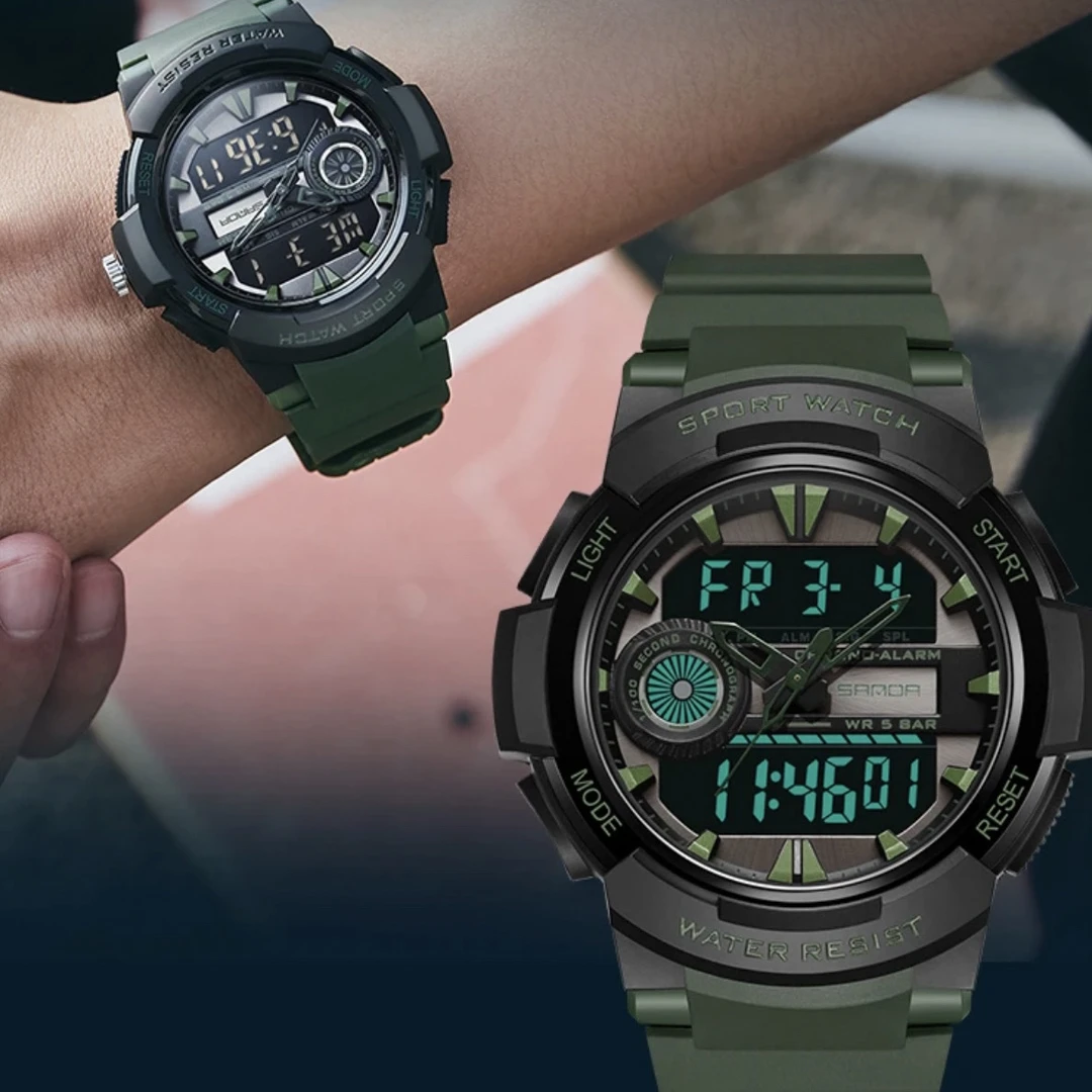 【电子表】运动防水夜光闹钟计时电子手表