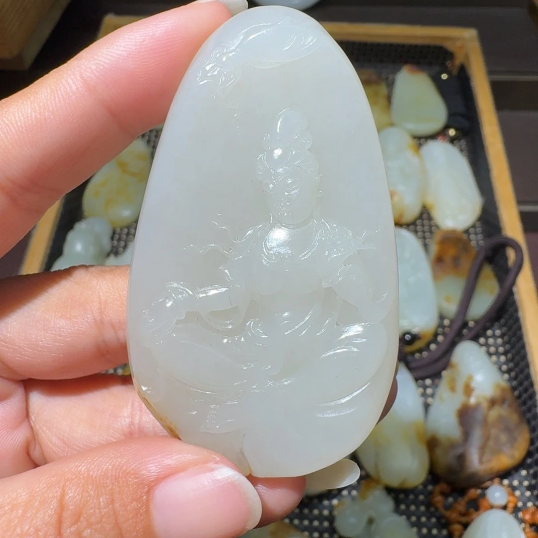 和田玉未镶嵌吊坠(不含链)