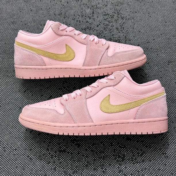 95新 AIR JORDAN 41码 aj1 low 珊瑚粉 无盒 复古板鞋