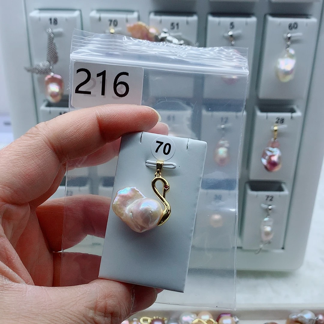 吊坠(不含链)淡水珍珠合金