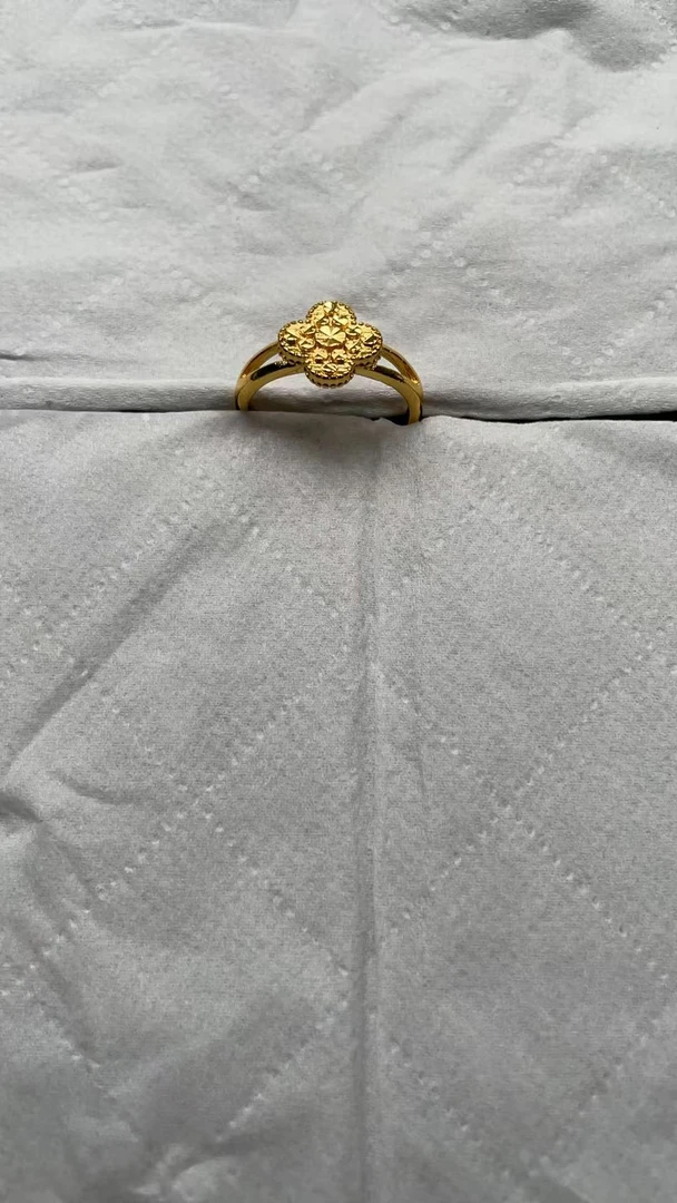 金色戒指 UK24-33金黄色精品女士戒指
