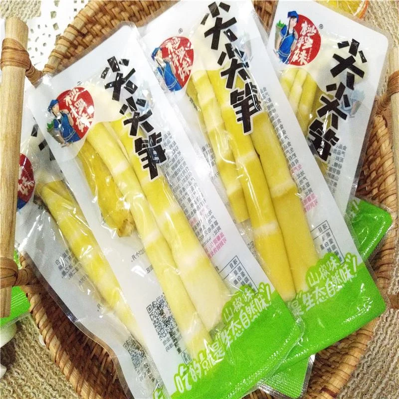赤水桫椤妹山椒竹笋脆笋尖尖笋泡菜酸辣味开袋即食零食散装500
