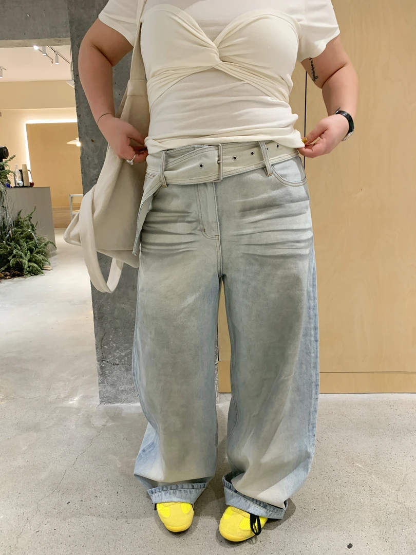 脏脏裤 | D S M D | 大码超重工做旧牛仔裤宽松