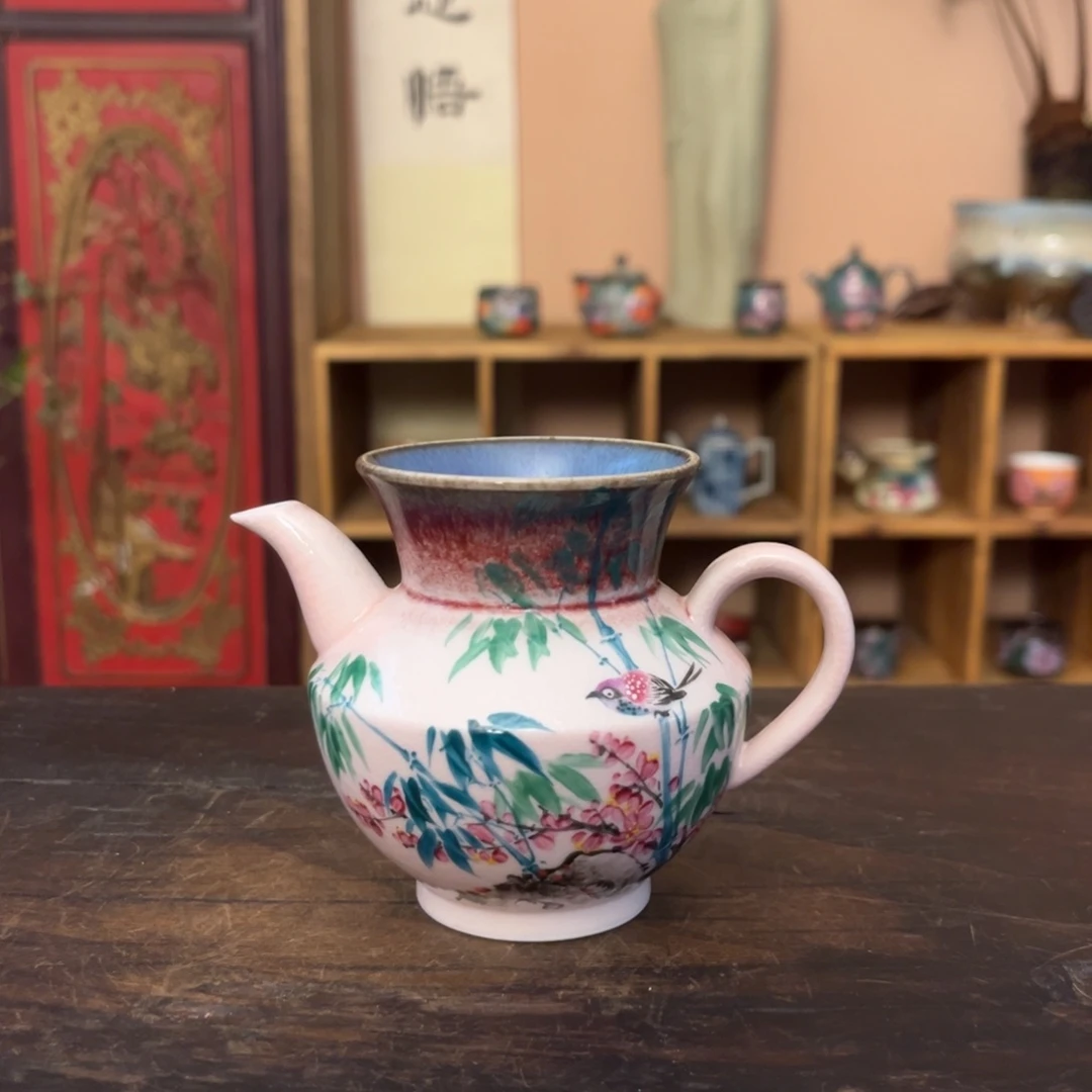 柴烧纯手工手绘陶瓷