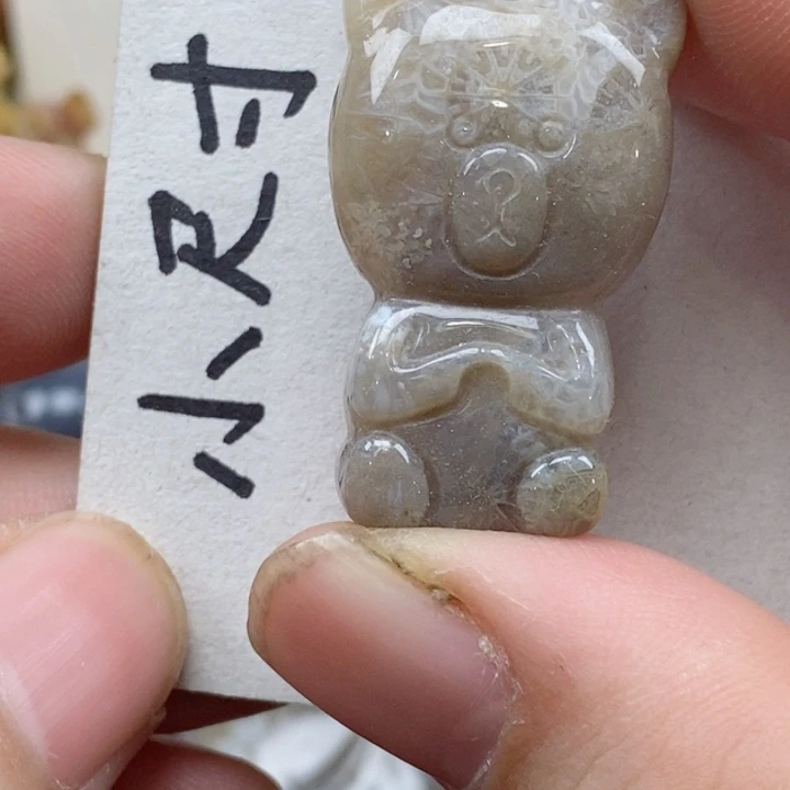 颈饰未镶嵌硅化珊瑚（珊瑚玉）