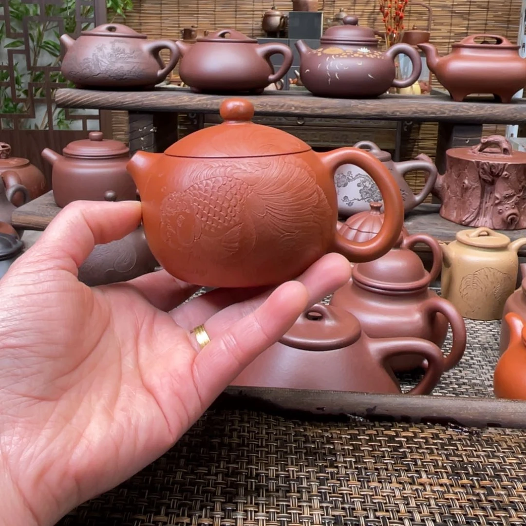 紫砂茶壶宜兴原矿紫砂手工制170全