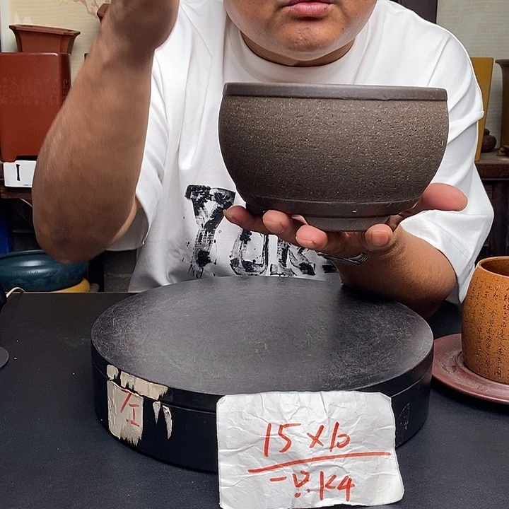 紫砂花盆货号一只KK4