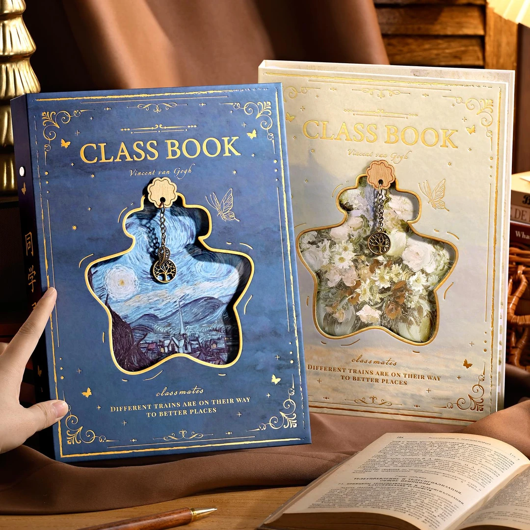 复古油画文艺同学录小学生六年级毕业成长纪念册2025新款镂空活页