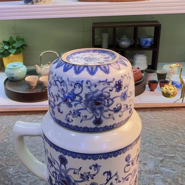 青花瓷器茶具茶叶罐旅行套装个人杯