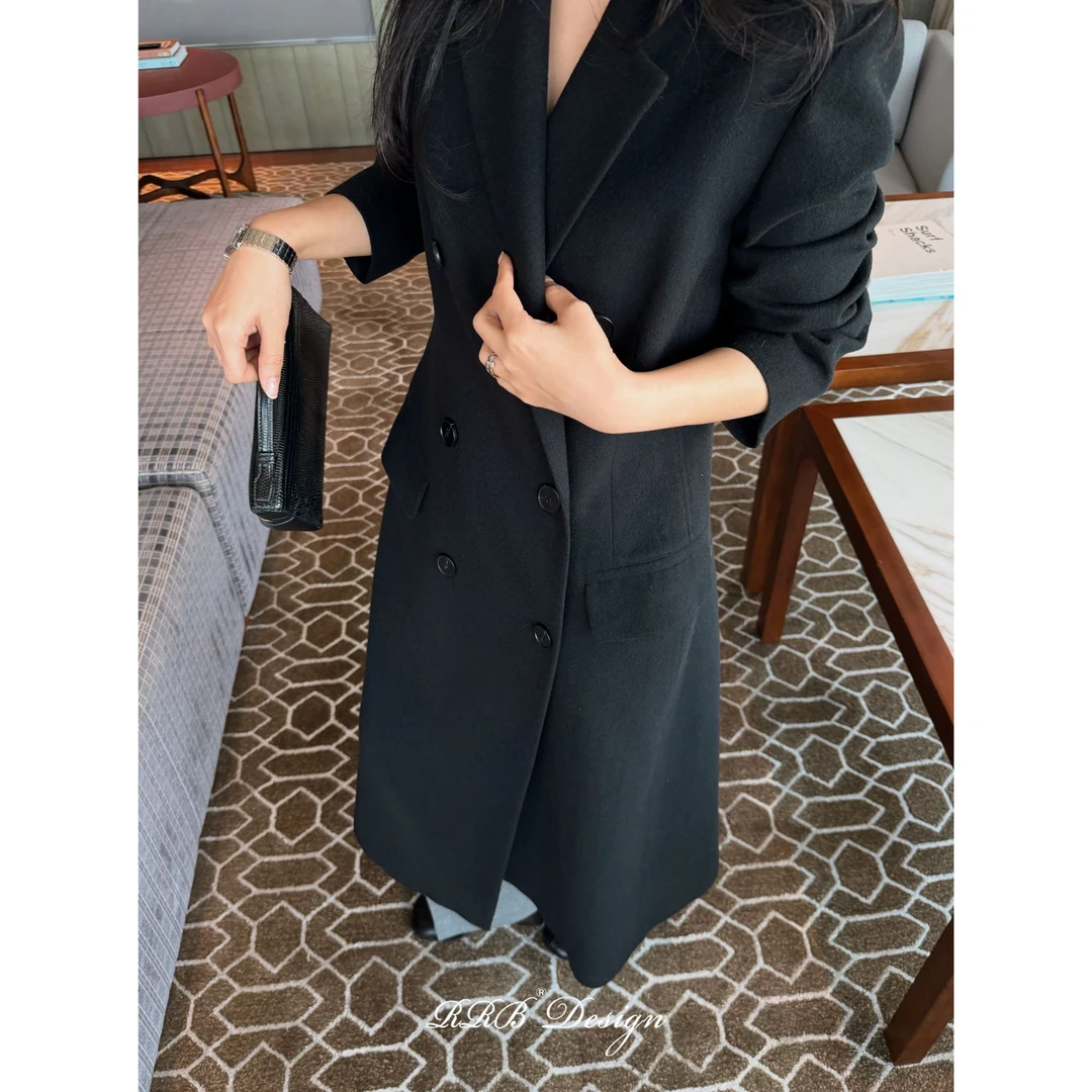 RRB Design「飒然型格」限量绵羊毛骆驼绒混纺立体轻量双排扣大衣