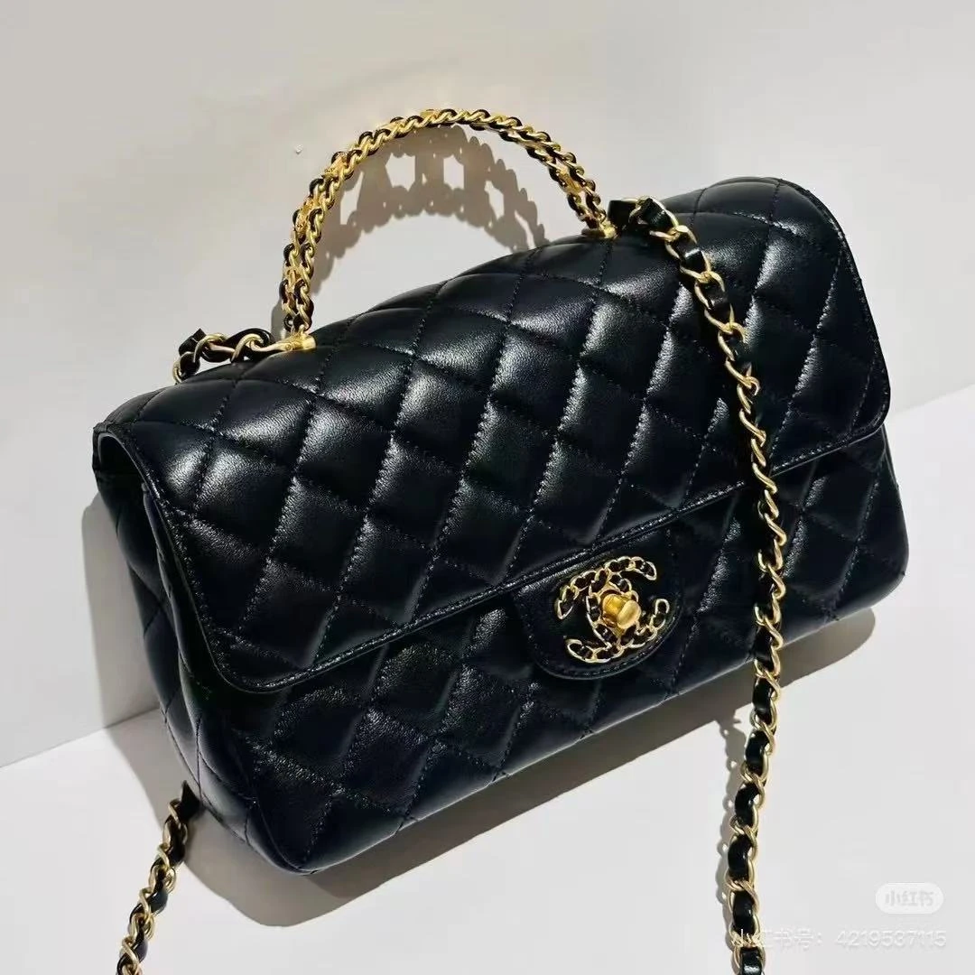 95新 Chanel/香奈儿 青奢荟/香奈儿手柄斜挎包/77320