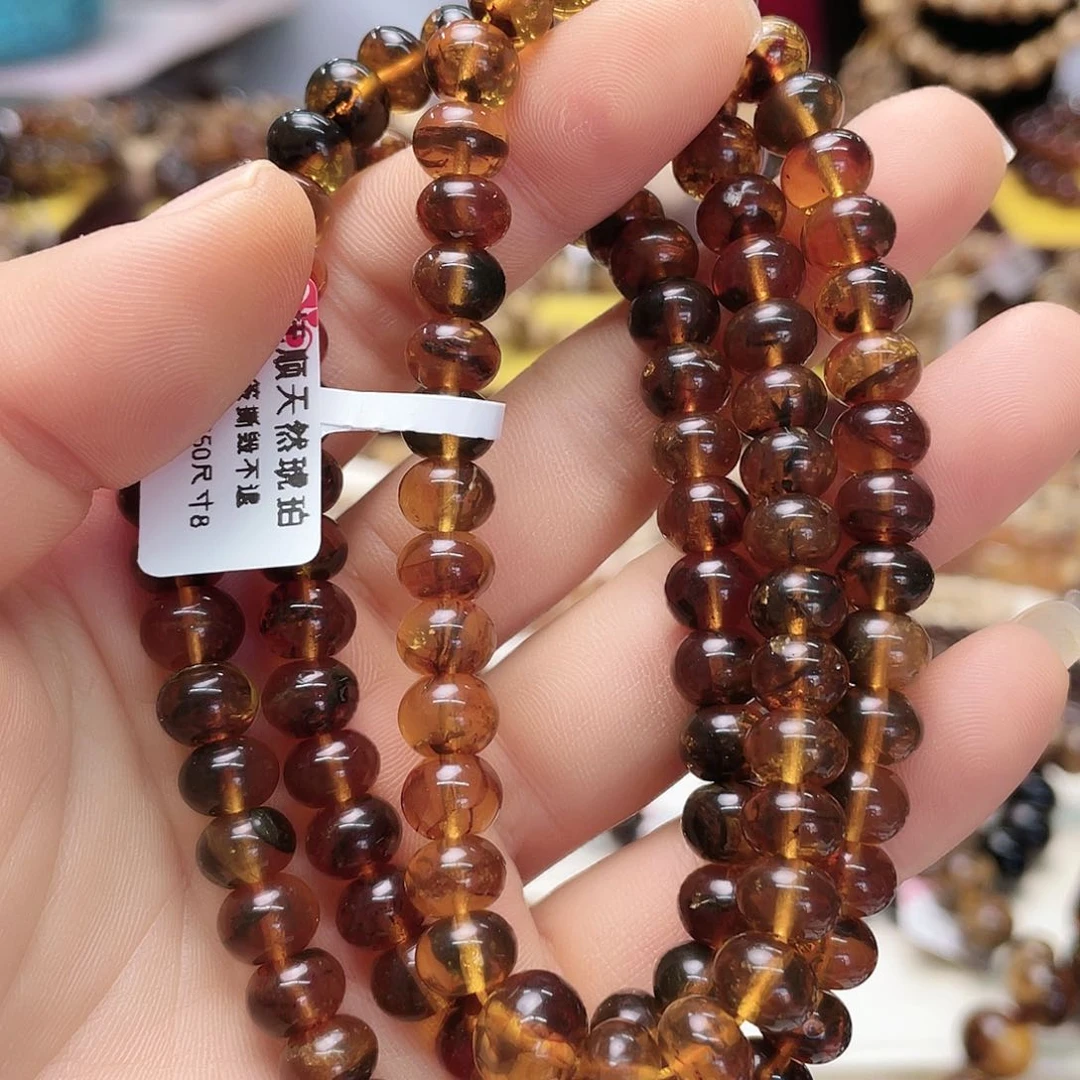 琥珀裸石未镶嵌软**糯八11352