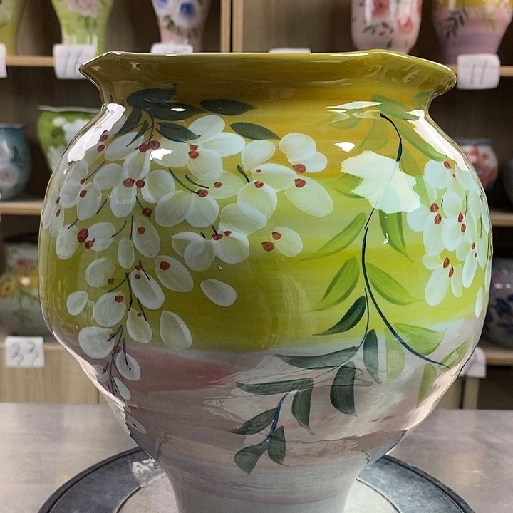 瓷片3zp景德镇陶瓷花盆