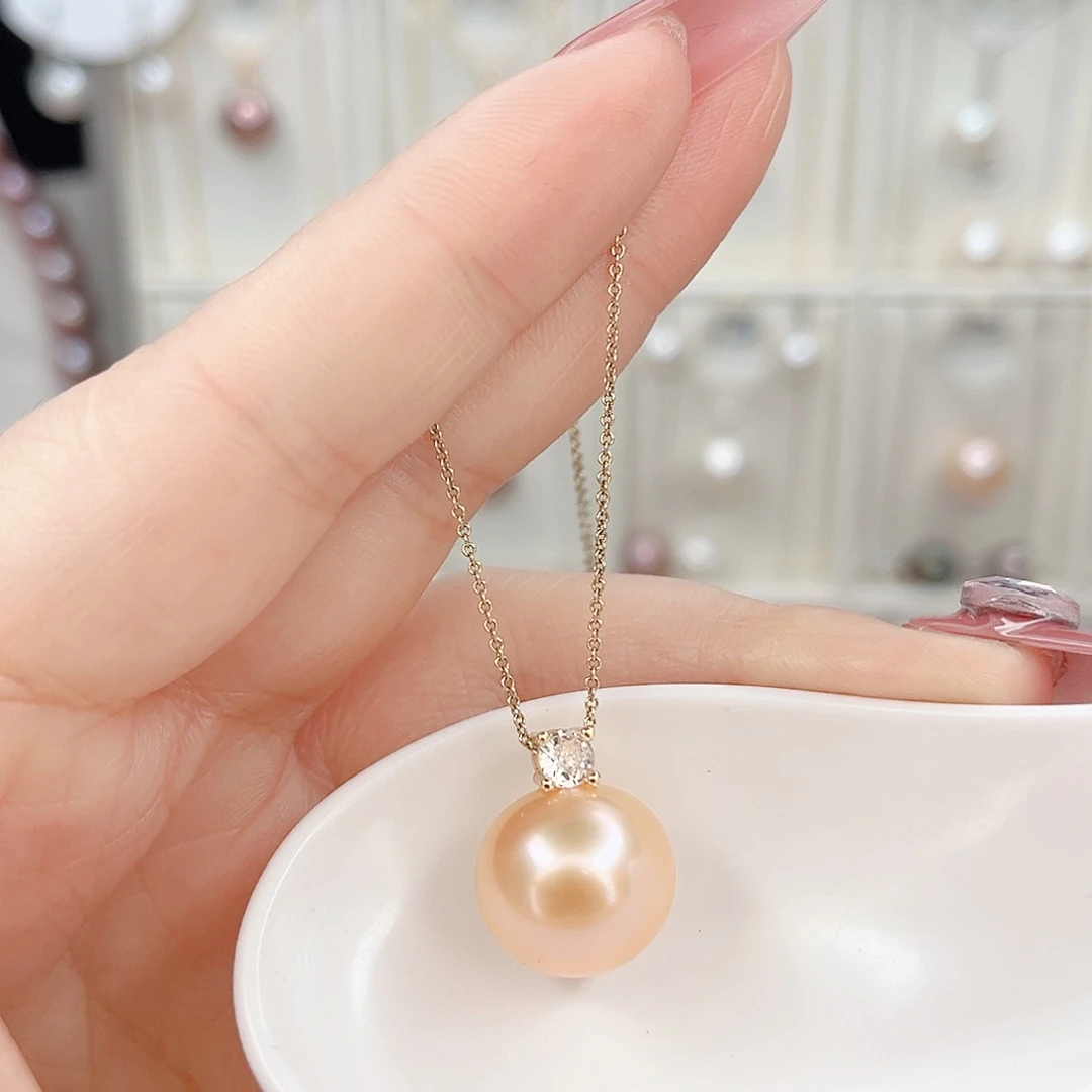 合金淡水珍珠吊坠(赠链)