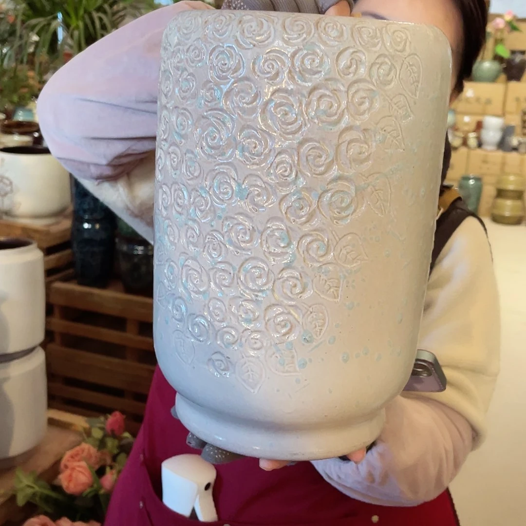 紫砂花盆高度30口径19