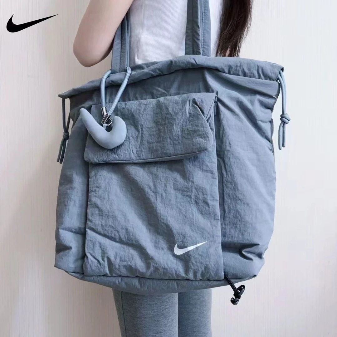 开学季耐克Nike会员限定ins防水瑜伽包单肩包淡蓝色BG043云朵包