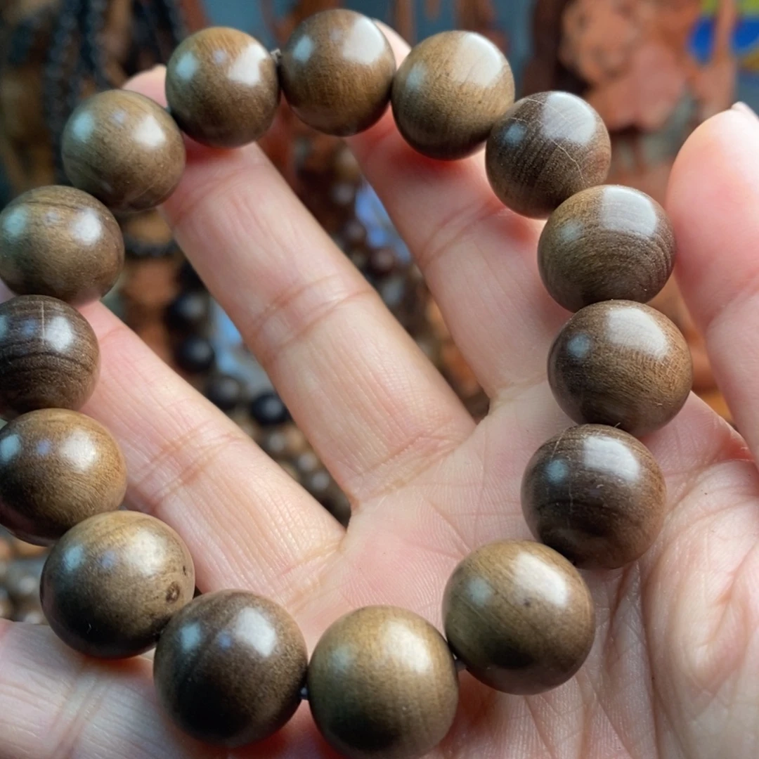 檀香木手串/手链印度迈索尔老山檀大瑕疵奶香1.5