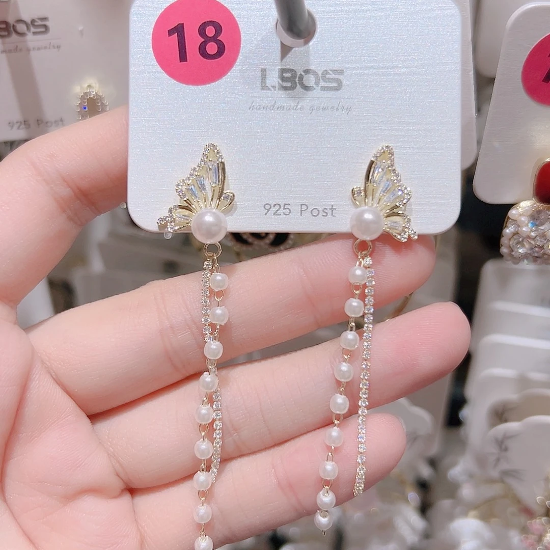 锆石纯铜合金耳环