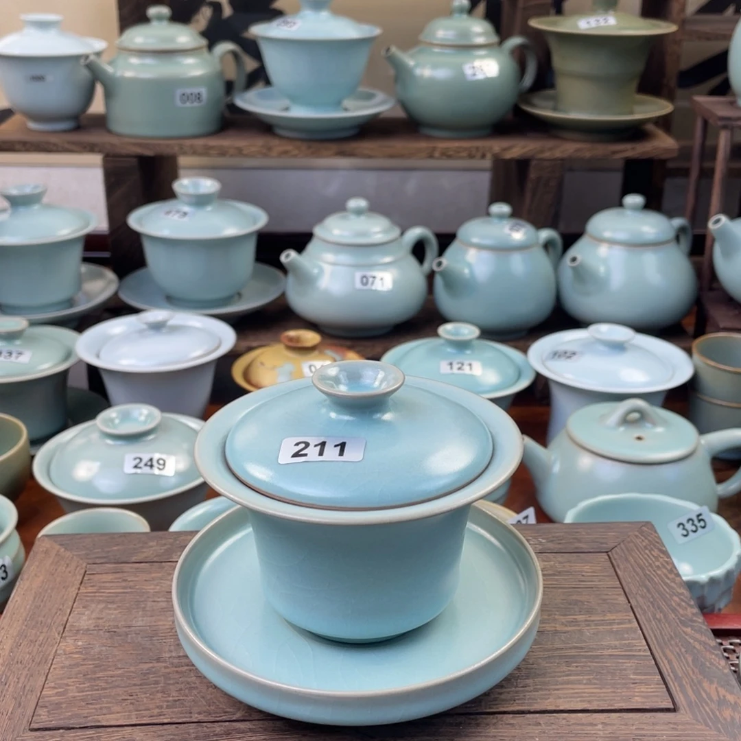 仿古马蹄盖碗手工制作211号&