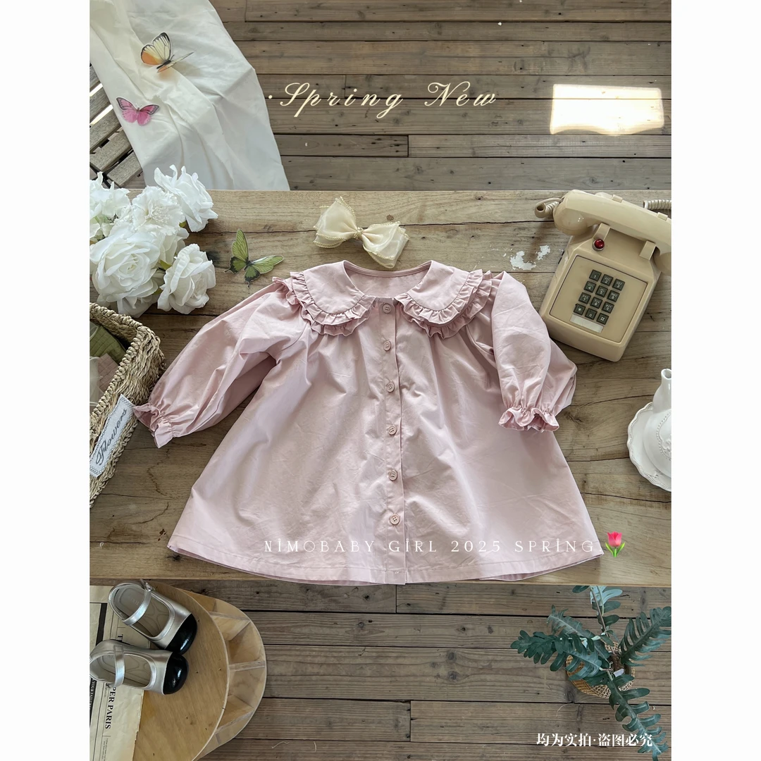 【樱花酪】韩版春款宝宝可爱时尚复古百搭清新时尚连衣裙