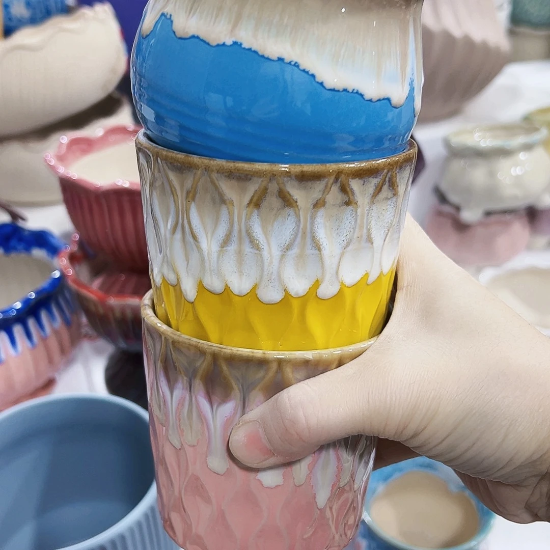 有孔外贸尾单陶瓷花盆凑单10米包邮