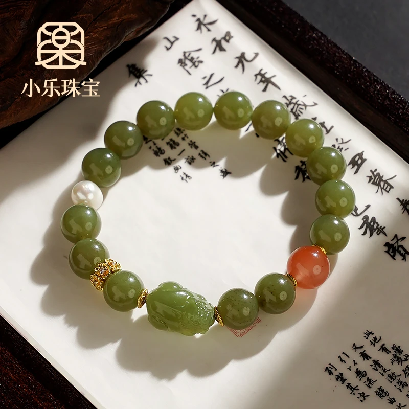原创和田玉玉貔貅南红淡水珍珠女款手串手链多样性发一-8833