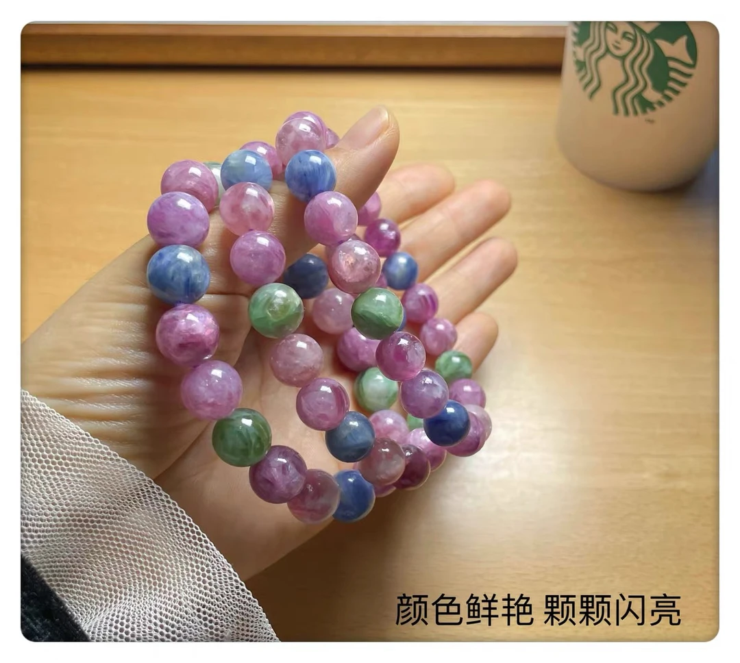 天然辰砂天然彩祖母晶手串多样性发一件