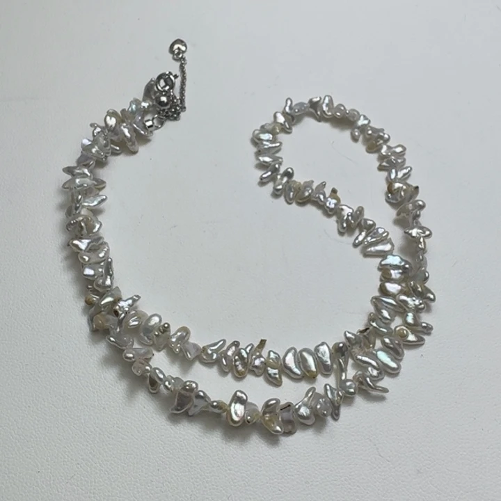 海水珍珠银S925镶嵌颈饰