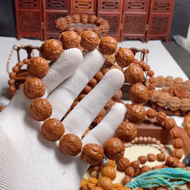 今***喜文玩核桃手串尺寸16