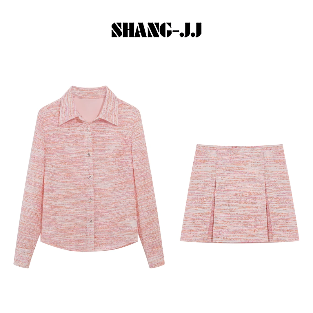 SHANG-JJ【可可少女】25ss新品高级感小香风轻薄舒适套装q134439p