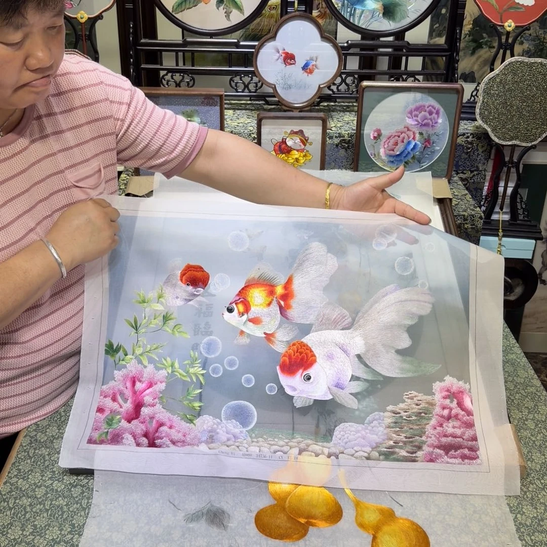 刺绣手工苏绣工艺制作技艺精湛