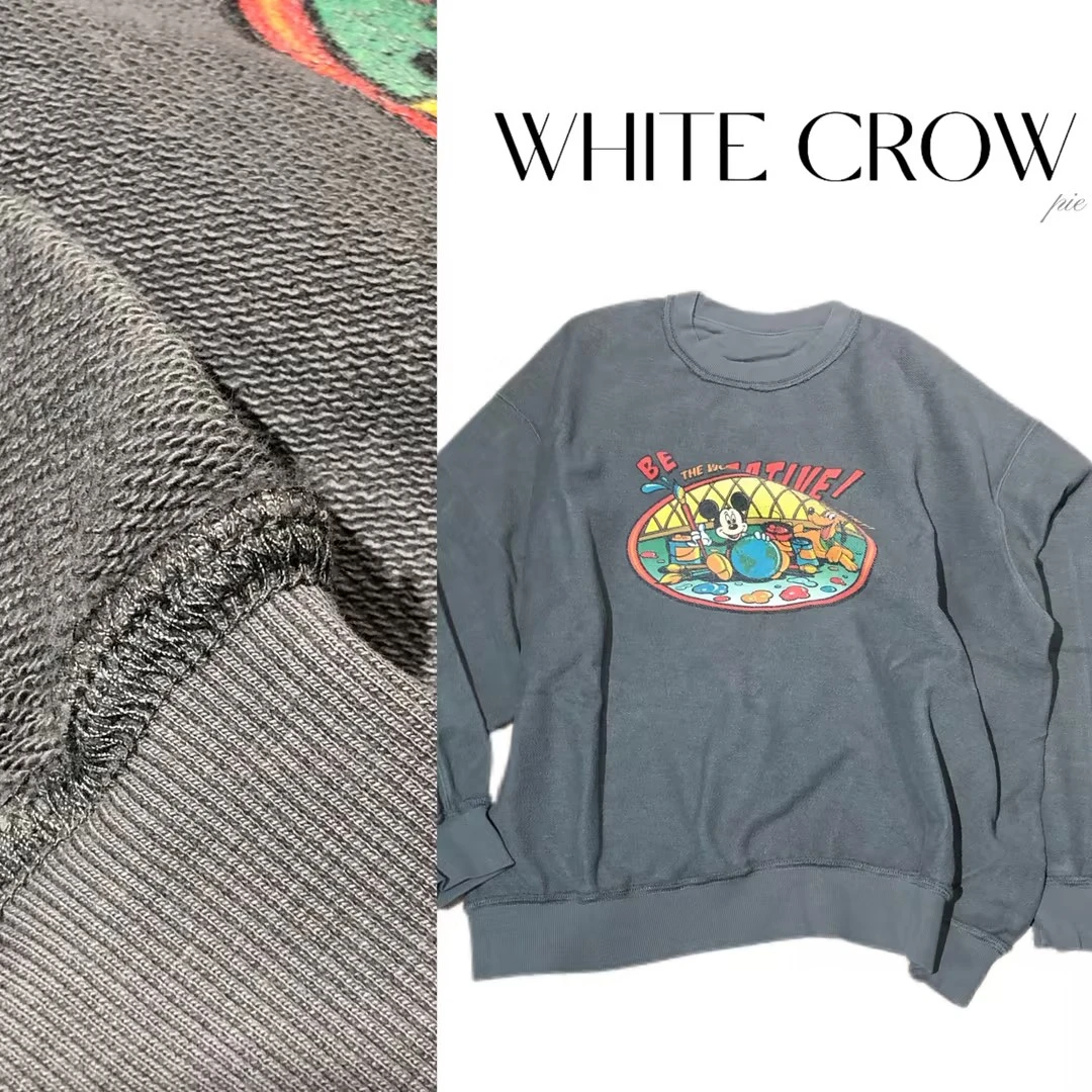 [小奇印图反做圆领卫衣]7218休闲百搭