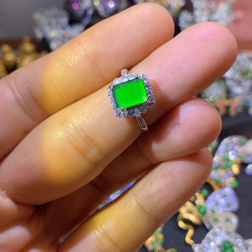 【闪购商品】银S925镶嵌挂件翡翠天然翡翠
