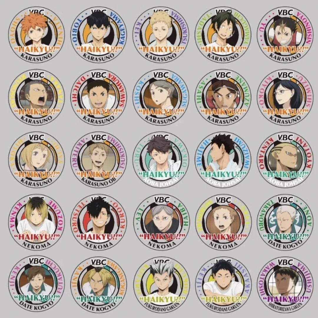 排球少年 JS vbc 亚克力吧唧徽章 盲盒现货