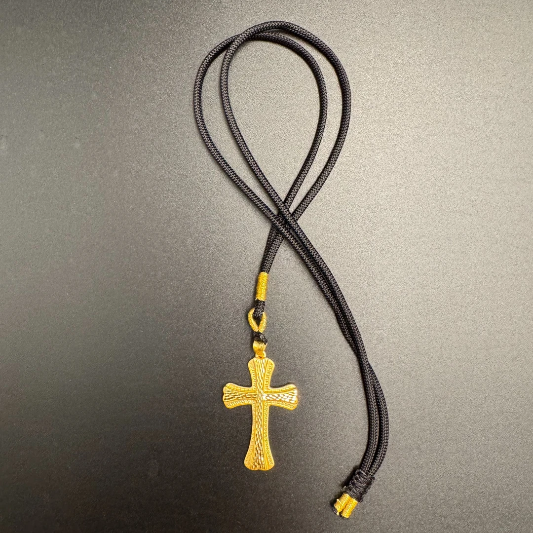 足金999 镭射十字架吊坠