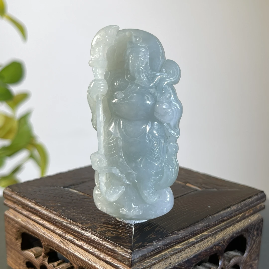 JGW28-39  天然缅甸A货翡翠  关二爷